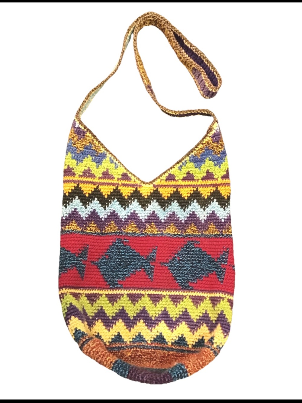 NWOT Crochet Hippie Hobo Crossbody Sling Bag